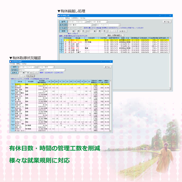 有休管理オプション　　※勤務表プロ 追加製品