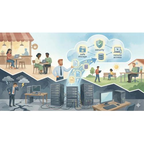 オフィスからサーバーを撤廃！PC購入費を抑え災害にも強い「フルクラウド環境」構築