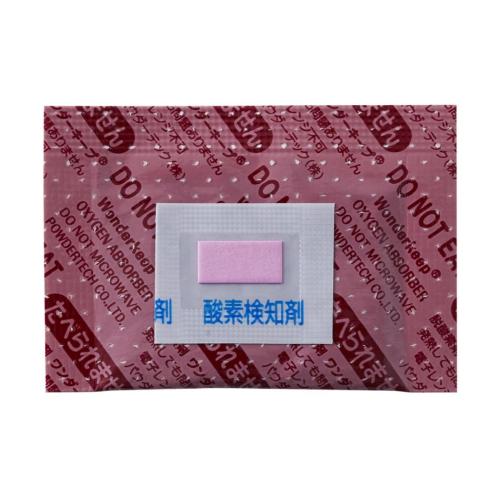 酸素検知剤一体型脱酸素剤ワンダーキープAXWタイプ（水分依存型）
