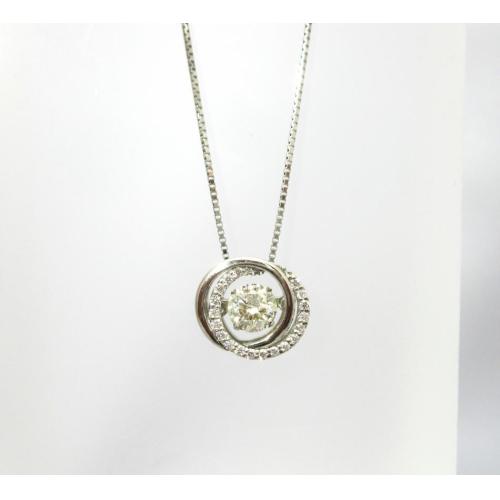 動き出したら止まらない ダイヤモンド ダンシングストーン ネックレス