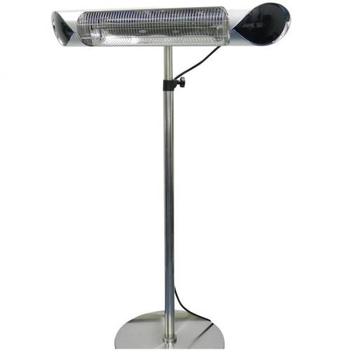 屋外100Vで使える工事不要の電気暖房機（スタンド設置 横向取付モデル）