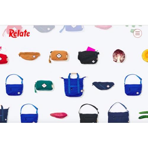 井野屋様 バッグブランド「Relate」ウェブサイト