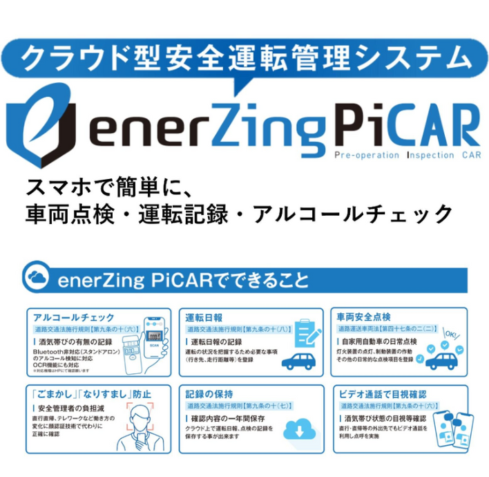 クラウド型安全運転管理システム「enerZing PiCAR」のご紹介