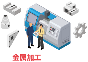 金属加工　【鉄、鋳物、ステンレス、アルミ、銅、真鍮他】