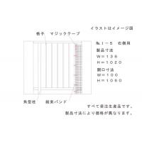 有限会社K・A建材 - ベランダ隙間塞ぎ樹脂ネット I-5型(右側用) 縦格子型角型柱開口部