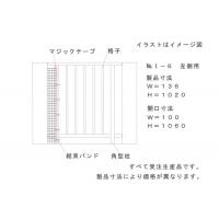 有限会社K・A建材 - ベランダ隙間塞ぎ樹脂ネット I-6型(左側用) 縦格子型角型柱開口部